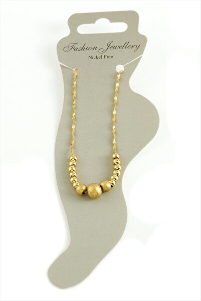 makay Mtxdpn Silvery Luxury (144922) Steel Anklet-Yellow