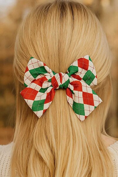 REBORN DESIGN New Year Themed Bow Model Triangle Patterned Knot Detailed 12 cm Automatic Buckle