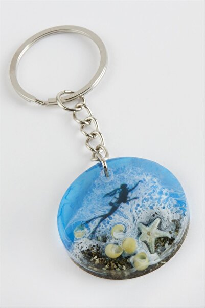 ZERO LAND MTXDPN دينيز ياردست (185045) سلسلة مفاتيح إيبوكسي - أزرق