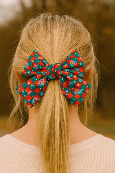 REBORN DESIGN Christmas Themed Bow Model Mixed Pattern Knot Detailed 12 cm Automatic Buckle