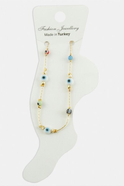 ZERO LAND Mtxdpn Nazar (155905) Beaded Anklet-Colorful