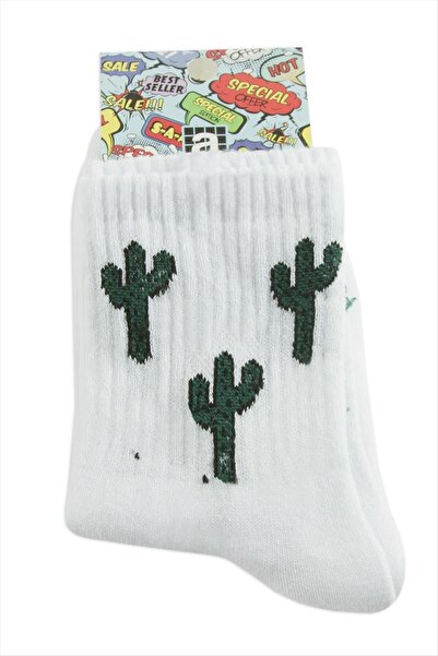ZERO LAND Mtxdpn Cactus College (04807) Socks 8X28-White