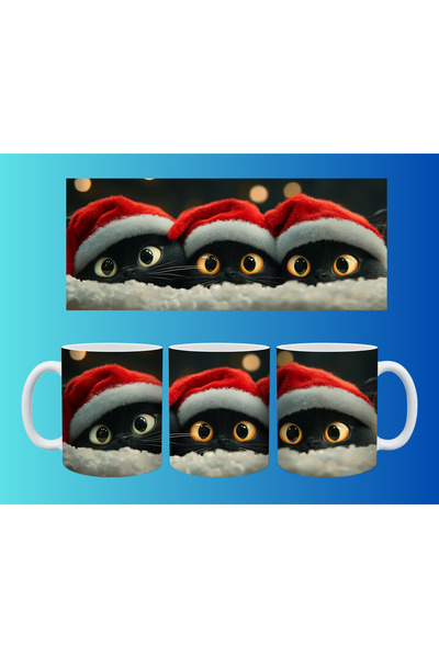 Evion كأس رأس السنة الجديدة مع القطط - تصميم خاص بنمط القطط اللطيفة 3