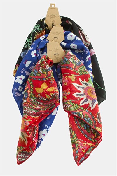 Okyanuss Accessories Eșarfă din șifon cu model MTXDPN (161932) 50 cm-Culoare