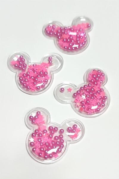 ZERO LAND MTXDPN تمثال دمية دب شفاف (174730) قطعة واحدة - وردي