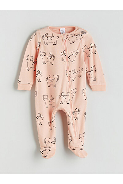 LC Waikiki Pink Printed Strap Girls' Jumpsuit 2-Piece