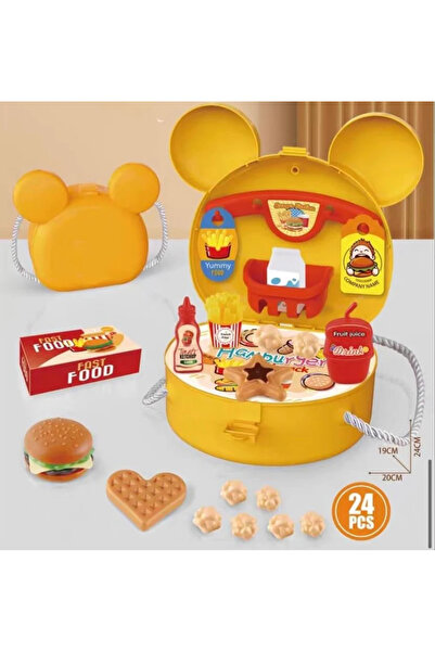 Generic حقيبة العاب الطفل للطبخ والطعام والمطبخ مكونة من ٢٤ قطعة