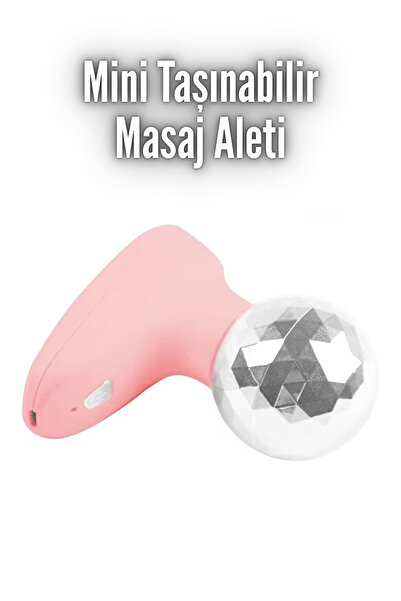 MGEStore Mini Masaj Tabancası Pembe Renk Taşınabilir Ayarlanabilir Fasya Masa...