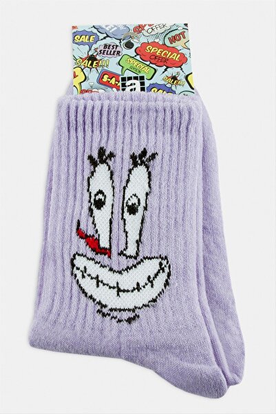 Yıldızınızzz accessory MTXDPN Eye Mouth College (174556) Чорап 8X28-Лилав