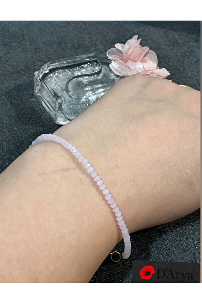 Darya Dd574 Powder Pink Crystal Beaded Bracelet