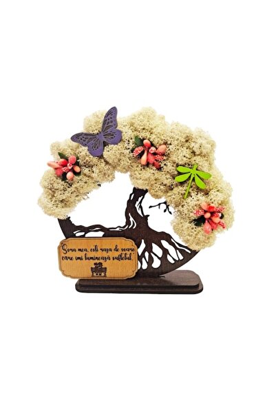 OEM Panou decorativ - Arborele Vieții cu mușchi stabilizat, mesaj pentru soră...