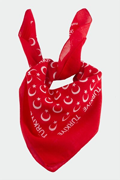 ZERO LAND Mtxdpn Moon and Star Patterned (11615) Bandana 50X50-Red