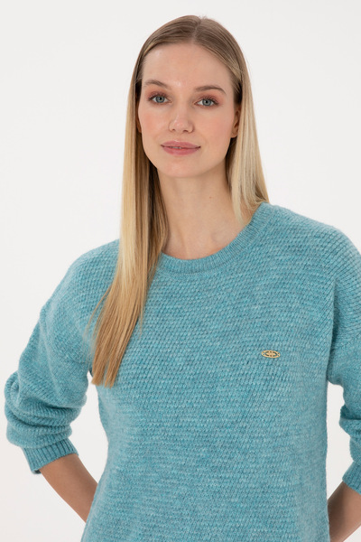 U.S. Polo Assn. Women's Mint Crew Neck Sweater 50309699-Vr152