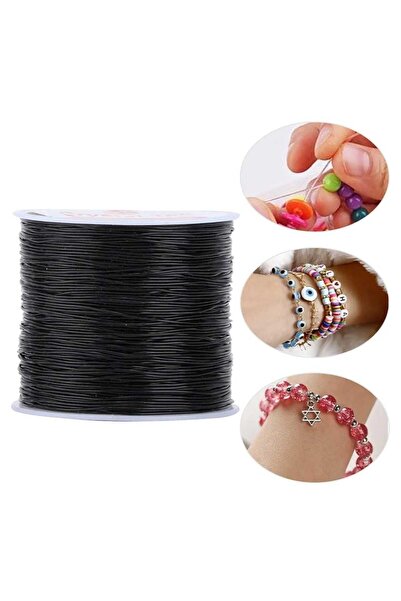 yiğit aksesuar 1 قطعة خيط مطاطي مرن من السيليكون أسود اللون بطول 100 متر وسمك...