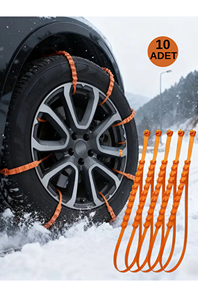 sebura Araba Araç Tak Çıkar Kar Zinciri 10 Adet Kopmaz Plastik Kar Lastik Zin...