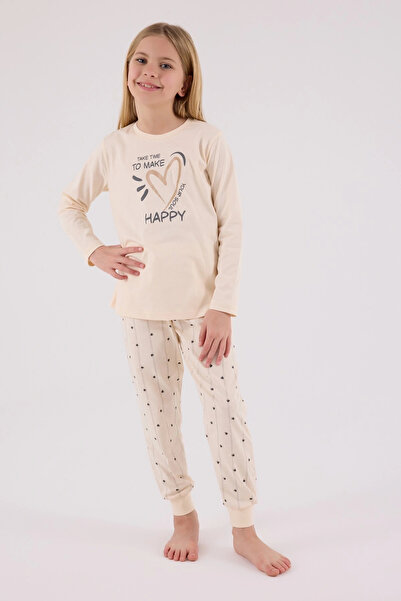 bamido Arnetta patterned bicycle collar long sleeve girl's pajama set