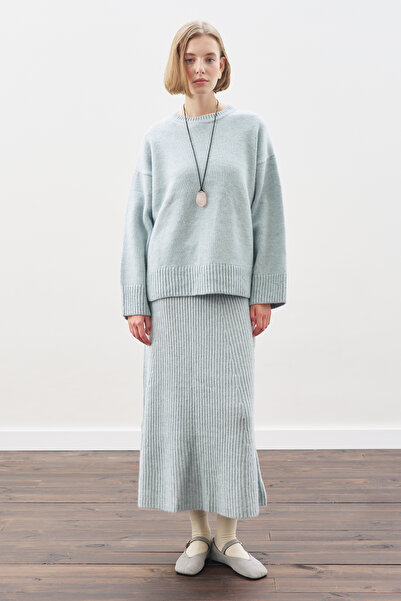 Manuka TRİKO KLOŞ ETEK MAVİ