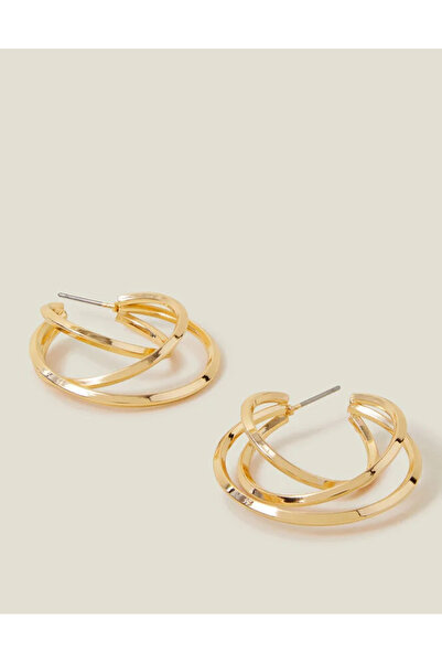 Accessorize Çoklu Halka Küpe Gold