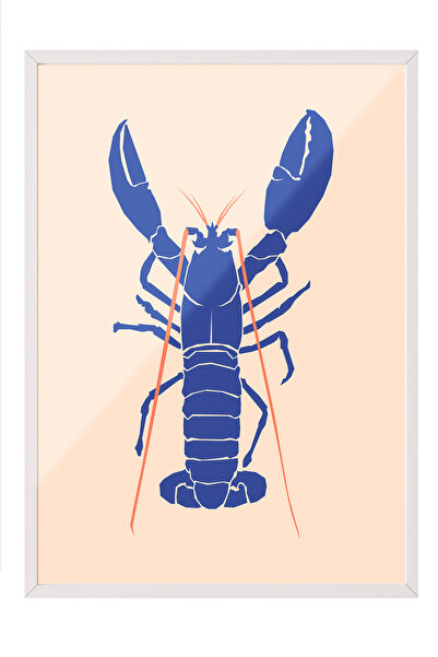 Zestia Tablou în ramă albă, Ramură de lavandă – Botanică minimalistă, Poster ...