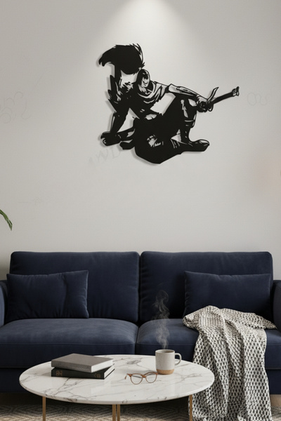 Grandmix Decor de perete din metal Anime Warrior Ornament decorativ de perete