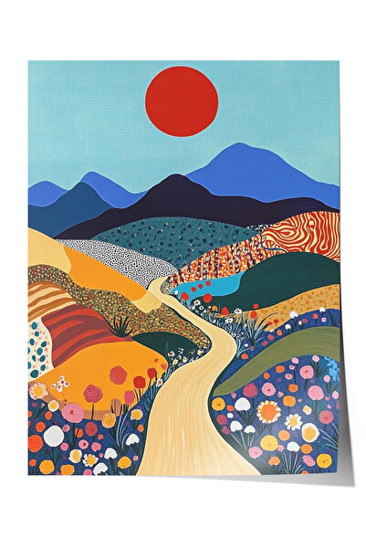 Zestia Plakat bez okvira, moderni apstraktni pejzaž, poster za dekoraciju kan...