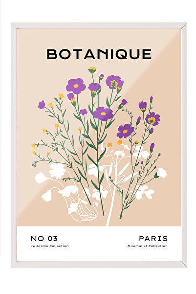 Zestia Slika u belom okviru, divlje cveće - Botanique Paris, poster za dekora...