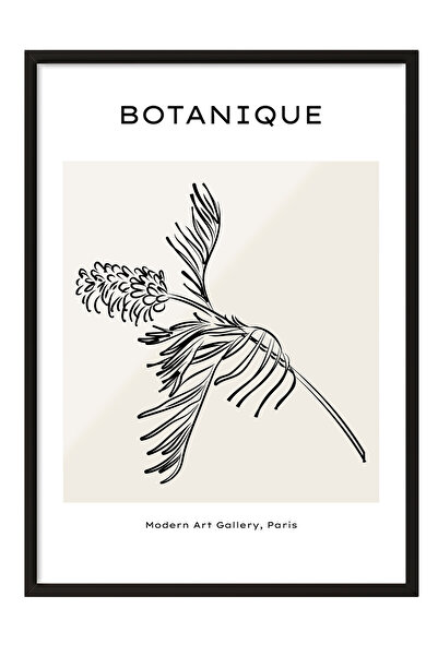 Zestia Tablou înrămat negru, ramuri subțiri de palmier – Artă boemă, Poster d...