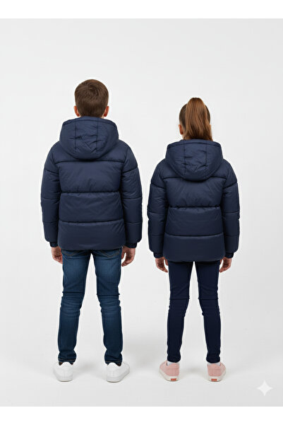 YusGos Unisex Baby Girl/Boy Waterproof Inflatable Coat with Hidden Hooded Zipper Pockets (2-15 Years)