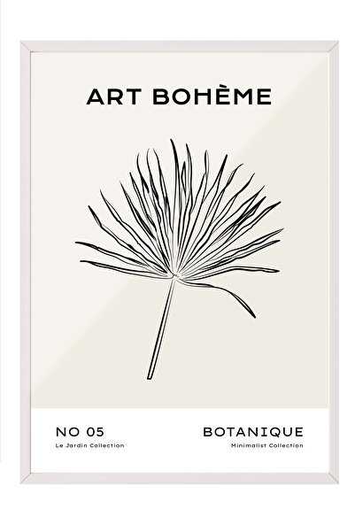 Zestia Tablou înrămat alb, Formă de frunză – Galerie modernă, Poster pentru d...