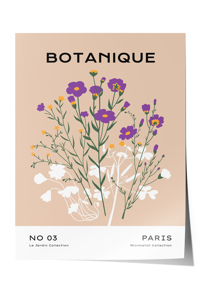 Zestia Plakat bez okvira, Divlje cveće - Botanique Paris, Poster za dekoracij...