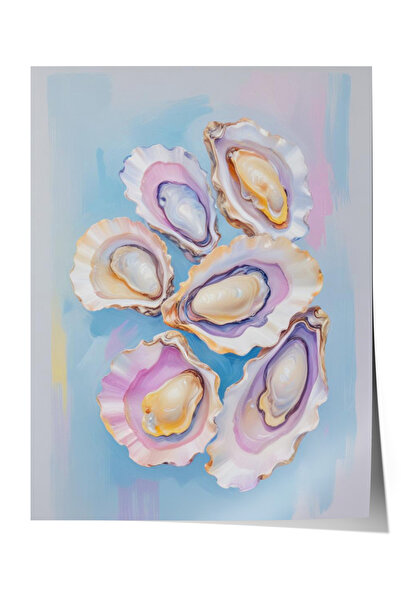 Zestia Poster fără ramă, scoici colorate – Artă abstractă de coastă, Poster d...