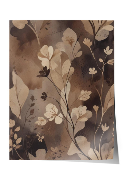 Zestia Poster fără ramă, model floral vintage - tonuri rustice, poster decora...