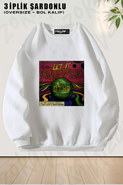 ZOKAWEAR Unisex Loose Fit Let It Happen Tame Impala cu imprimeu Design suprad...