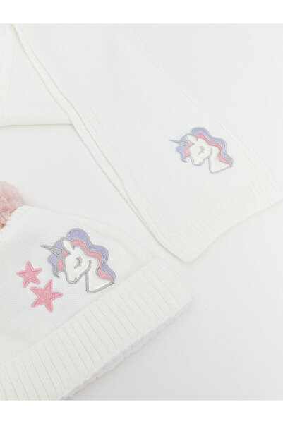 LC Waikiki Ponpon Detaylı Kız Çocuk Atkı ve Bere Takım