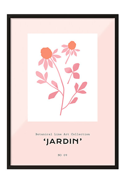 Zestia Tablou cu ramă neagră, Colecția Jardin - Floare sălbatică, Poster deco...