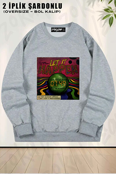 ZOKAWEAR Unisex široka majica Let It Happen Tame Impala Štampano dizajn Overs...