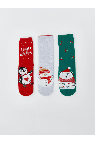 LC Waikiki Girls' Non-Slip Sole Ankle Socks 3-Pack