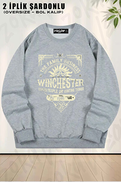 ZOKAWEAR Unisex Oversized Fit Supernatural A Very Winchester cu imprimeu Desi...