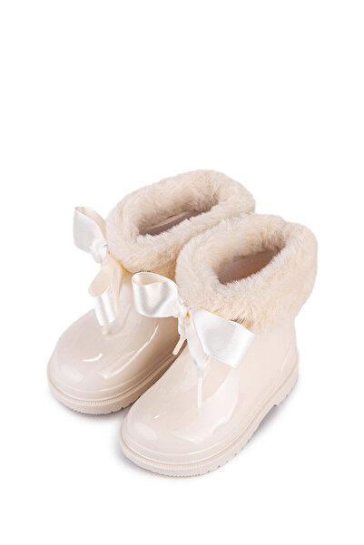 LC Waikiki W10258 BIMBI SOFT Krem Kız Çocuk Yağmur Çizmesi