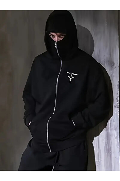 LAND MODA سترة صوفية للجنسين من Snow Masked Ninja من الصوف السميك بخيطين