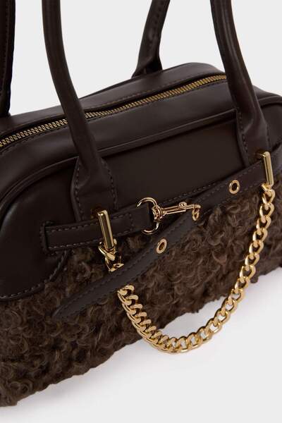 DeFacto Kadın Pelüş Detaylı Suni Deri Çapraz Çanta F5442AXNS