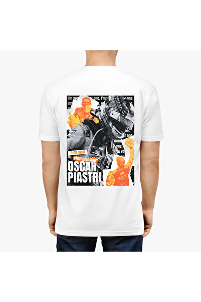 MAGORS OSCAR PIASTRI BUMBAC IMPRIMAT Mâneci scurte CORTĂ REGULARĂ F1 tricou