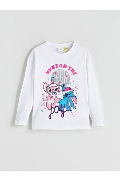 LC Waikiki Bisiklet Yaka Stitch Baskılı Kız Çocuk Pijama