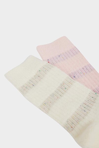 DeFacto Women's 2-Pack Cotton Long Socks F8895Axns