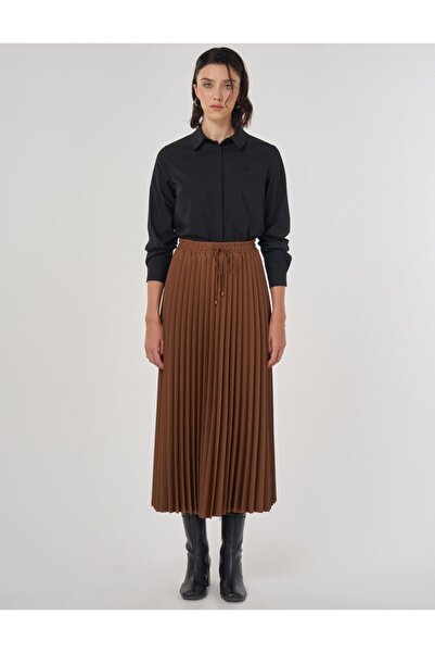 Kayra Piliseli Etek Kahve