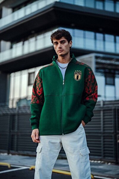 MATTİMODA İtalya Unisex Oversize Fermuarlı Sweatshirt