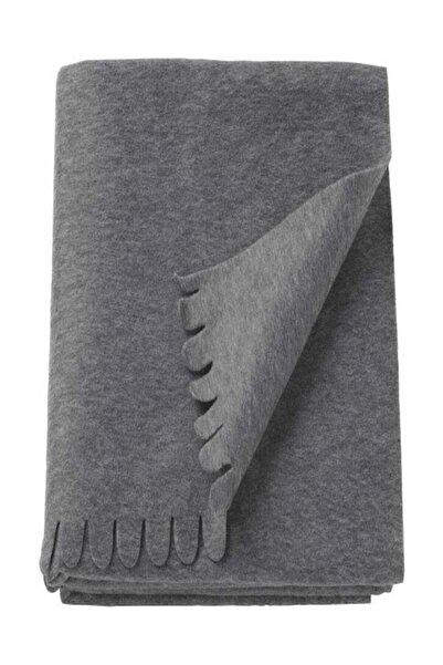 fun zone Generic Solid Color Throw Blanket, Cozy Lightweight Decorative Throw with Tassels - Dark Grey