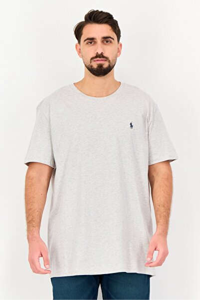 Polo Ralph Lauren Men Crew Neck Short Sleeve Embroidered Logo T-shirt, Light Grey