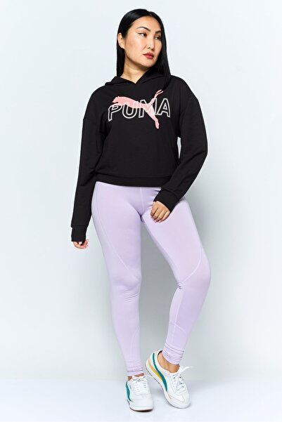 Puma Women Sportswear Fit Long Sleeve Outdoor Hooded Sweatshirt, Black