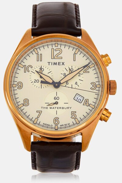 Timex Men TW2R88300 The Waterbury Quartz Watch, Brown